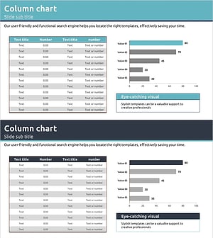 경쟁사 및 시장 분석 블루 남색 PPT 템플릿