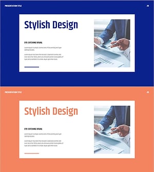 블루 오렌지 비즈니스 서비스 소개 – 스타일리시 디자인