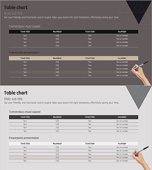 삼각형 내지 테이블차트 프레젠테이션 슬라이드