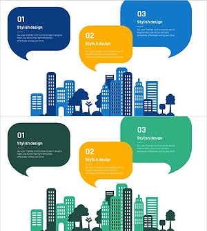 목표 설정 말풍선 다이어그램 – 비즈니스 비전을 담다
