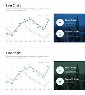 비교 분석 꺾은선 그래프 – 시장 & 경쟁사 분석