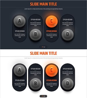 4색 인포그래픽 템플릿 폐쇄 다이어그램 – 사업 추진 전략