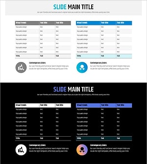 재무 계획을 위한 신문 와이드 PPT 템플릿 테이블