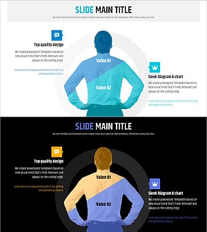 신문 와이드 파워포인트 템플릿 다이어그램7 – 시각적 이야기로 데이터 분석하기