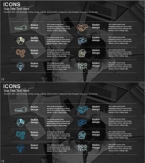 비즈니스 서비스 소개 슬라이드 – 전문적이고 세련된 디자인