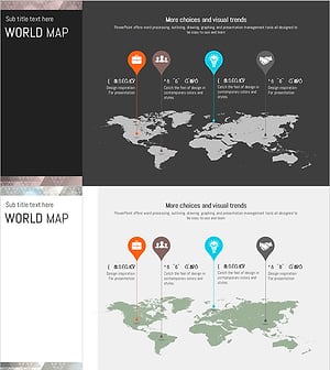 삼각패턴 프레젠테이션 템플릿 – 세계지도 활용