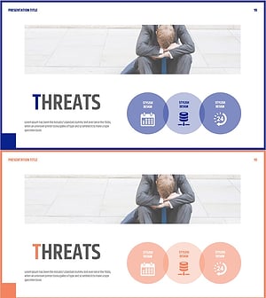 Threats 분석 슬라이드 - 시장 및 경쟁사 분석