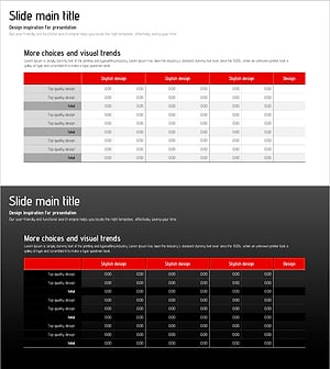 종이접기 템플릿 비전 테이블 – 재무 성과 전시