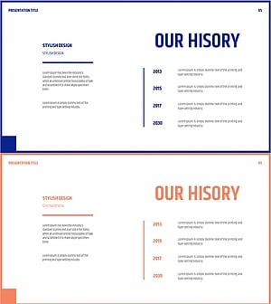 심플 테마 비즈니스 연혁 다이어그램 – 명확한 시간의 흐름