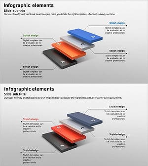 구성내용 계단 3D 다이어그램 – 사업 전략과 계획