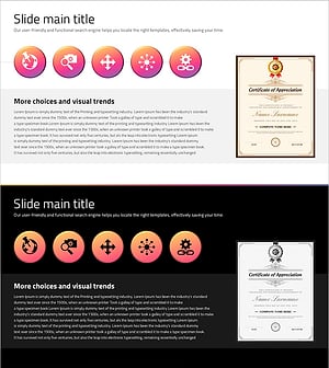 소셜 네트워크와이드 템플릿으로 수상 및 특허 소개