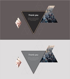 삼각형 프레임의 건축 템플릿 엔딩