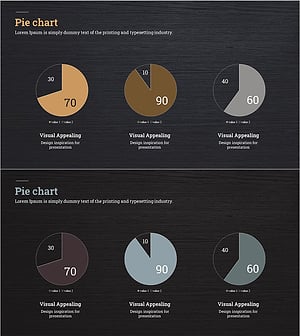 모던 테마 파이형 원 그래프 – 시장 점유율 분석