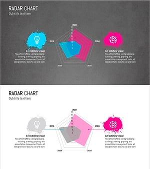 Paint Splash Radial Chart Template – Innovation and R&D