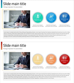 모던 디자인과 톱 퀄리티 강조한 프레젠테이션 템플릿