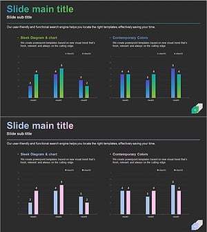 그라데이션 세로막대 그래프로 시장 분석 시각화 – 혁신과 성장