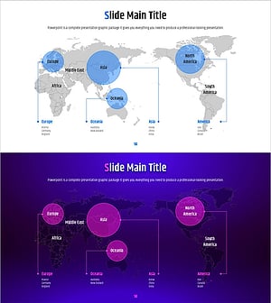 기하학 패턴 와이드 PPT 지도 – 시장 분석과 전략 수립