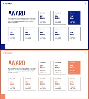 수상 업적 다이어그램으로 성과를 직관적으로 시각화