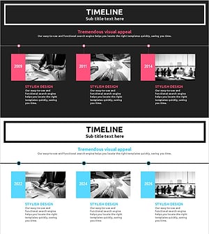 감각적인 클라우드 템플릿 타임라인