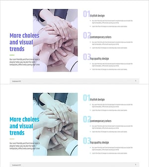 협동 비즈니스 사업목표 슬라이드 - 비전과 전략