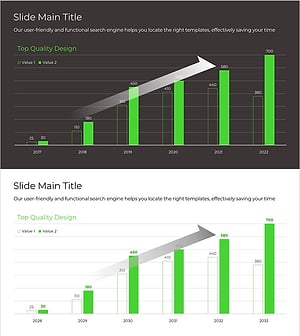 그린&그레이 와이드 템플릿 성장그래프