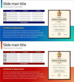 Premium Certificate Slide Template Design