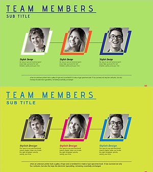 맨파워 사각액자 다이어그램 – 팀 구성원 소개