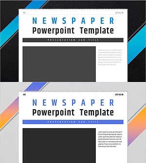 신문 와이드 파워포인트 템플릿 표지