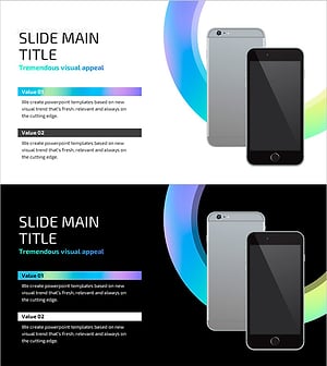 홀로그램 와이드 PPT 목업2 – 시각적 매력을 극대화한 슬라이드