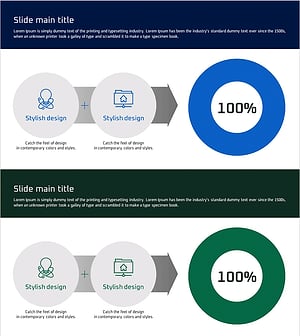 사업 서비스 차별화 전략을 위한 선형 다이어그램 슬라이드