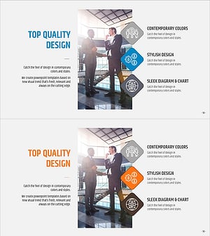 Origami Presentation Template Icons & Text – Innovative Service Execution Plans