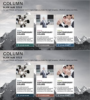 성공적인 비즈니스 목표를 위한 3단계 슬라이드