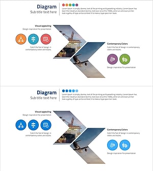 다방향 사업목표 설정 슬라이드 – 전략적 비전 및 마케팅 계획