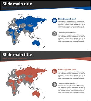 타겟 국가 사업목표 슬라이드 템플릿 - 글로벌 비즈니스 전략