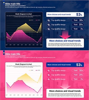 곡선 테마 보라색 템플릿 영역형 차트 – 시장 동향 분석