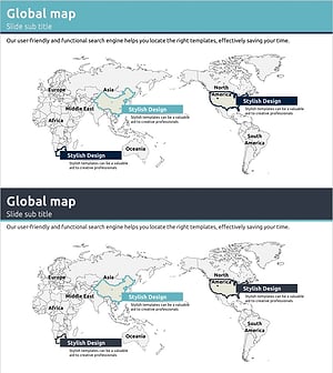 World Map for Global Network Visualization – Essential Slide for Business Expansion