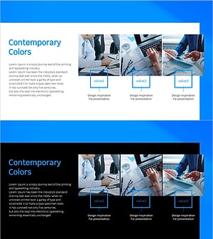 블루라인 와이드 템플릿 이미지&텍스트