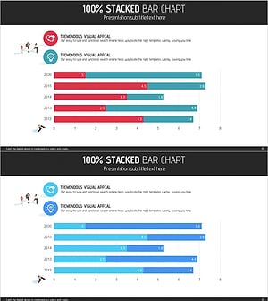 가로막대 세분형 그래프로 시장 분석 – 경쟁 우위를 시각화하다