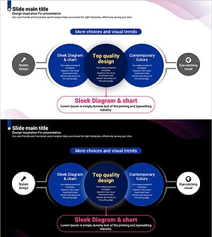 곡선 테마 다이어그램으로 사업 비전과 마케팅 전략 시각화
