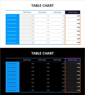 블루라인 와이드 템플릿 테이블1