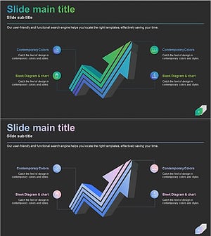 비즈니스 전략을 강조하는 화살표 다이어그램