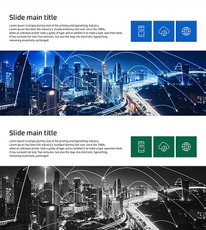 스마트시티 모바일 사업 배경을 위한 다이어그램 슬라이드