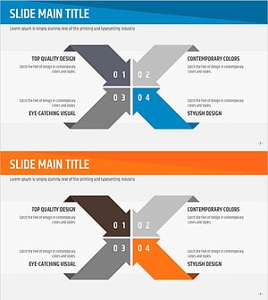 Origami Presentation Template Diagram2 for Visual Flow