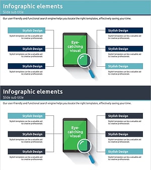 디지털 서비스 구성 및 특성 슬라이드 - 정보 전달과 시각적 매력