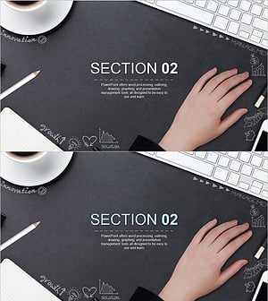 Office Supplies Theme Template Section Slide 02 – Smart Section Slide