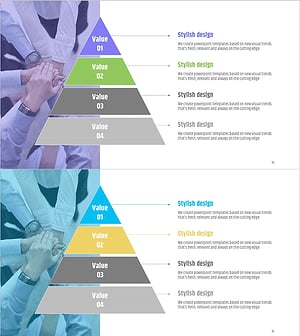 협력적인 사업 목표 달성을 위한 층상 다이어그램