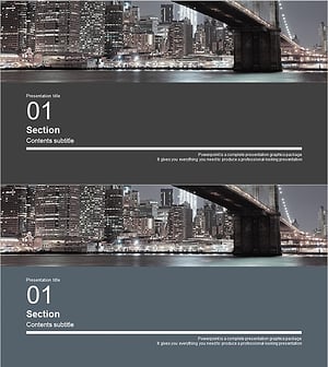 도시의 밤 템플릿 간지 – 세련된 섹션 슬라이드
