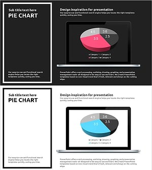 감각적인 클라우드 템플릿 파이 차트 – 판매 및 시장 분석