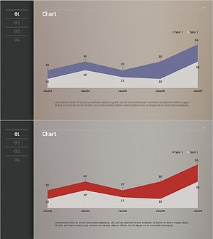 경쟁사 분석을 위한 영역형 다이어그램