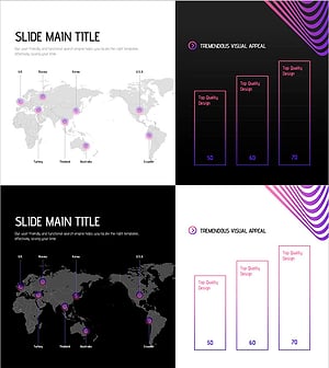 환상 와이드 피피티 지도 & 막대차트
